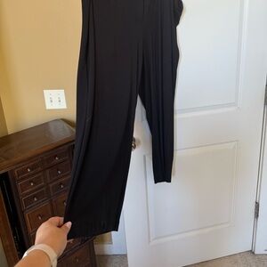 Elegant Black Wide Leg Women's Pants